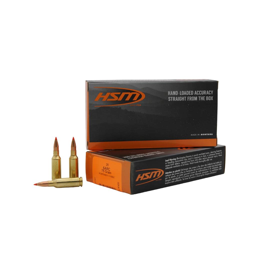 HSM Varmint 6mm ARC 75 Grain V-MAX Rifle Ammo - View 2