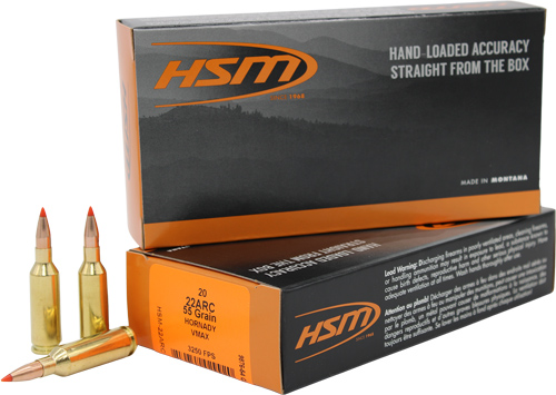 HSM 22ARC2N Varmint 22ARC 55gr V-Max 20 Per Box/25 Case - View 2