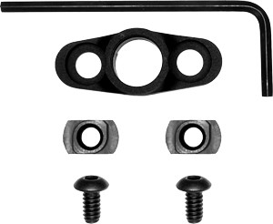 GrovTec M-Lok Flanged Push Button Base, Black - View 2