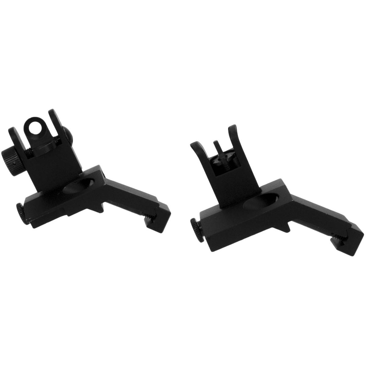 TacFire IS003 45 deg Flip-Up Iron Sights Black Anodized Aluminum AR-15 Set - View 2