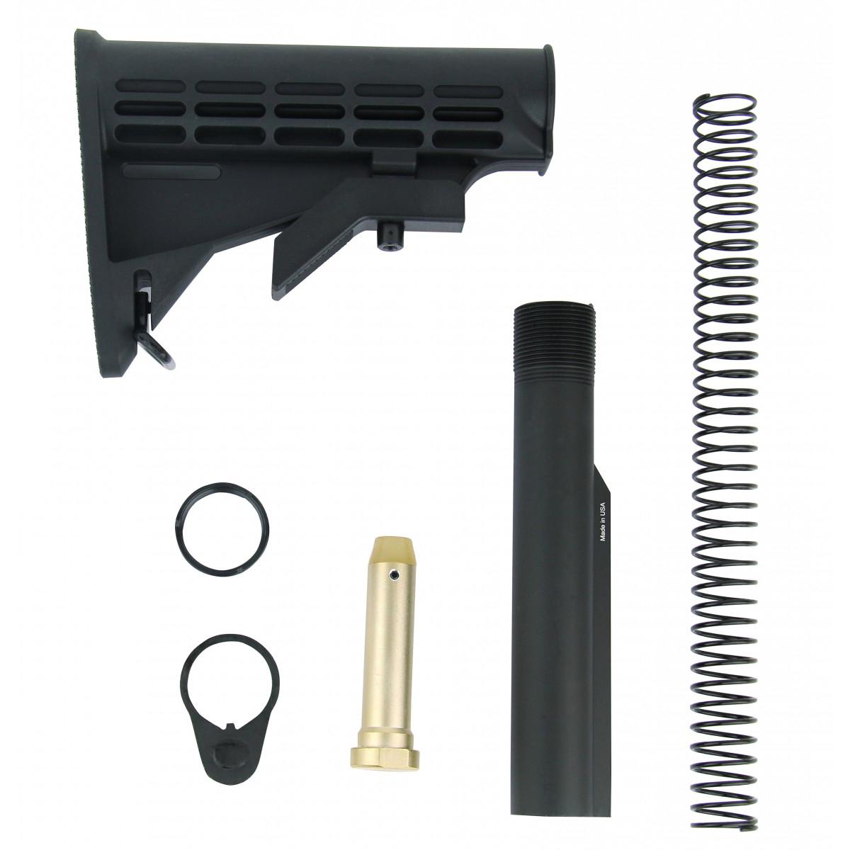TacFire MAR084 Mil-Spec M4 Stock Kit Black 6-Position Buffer Tube - View 2