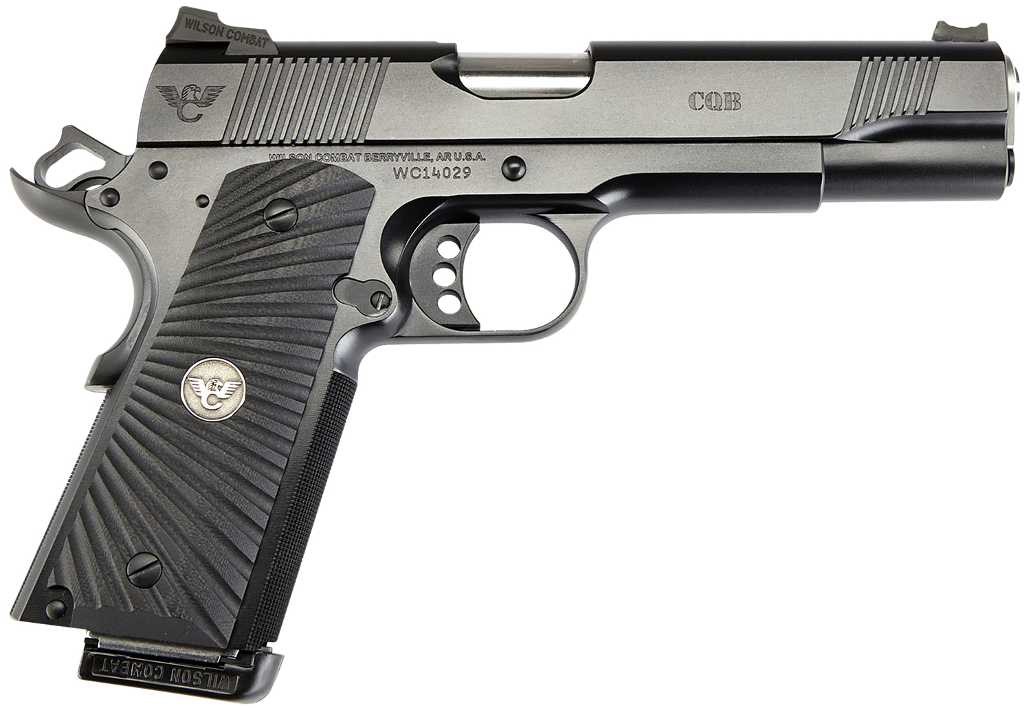 Wilson Combat CQBFS9 1911 9mm 10+1 5" Black Armor-Tuff G10 Grip - View 2