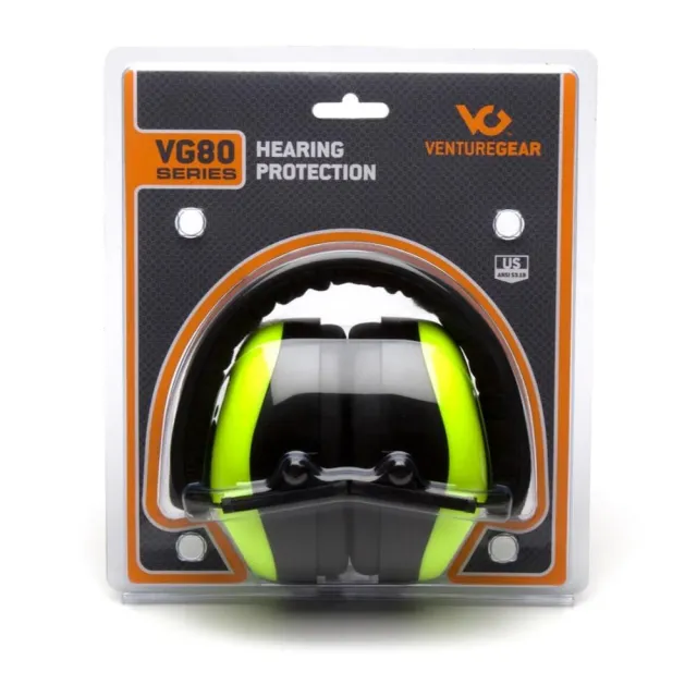 Pyramex Safety Venture Gear VG80 NRR 26dB Earmuff Hi-Viz Lime VGPM8031C - View 2