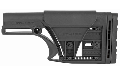 Luth-AR MBA-1-3AX Stock, 3-Axis Butt Plate, Adjustable, Black - View 2