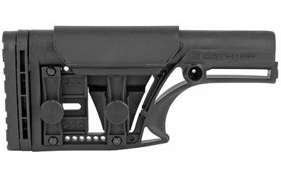 Luth-AR MBA-1-3AX Stock, 3-Axis Butt Plate, Adjustable, Black - View 3
