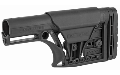 Luth-AR MBA-1-3AX Stock, 3-Axis Butt Plate, Adjustable, Black - View 4