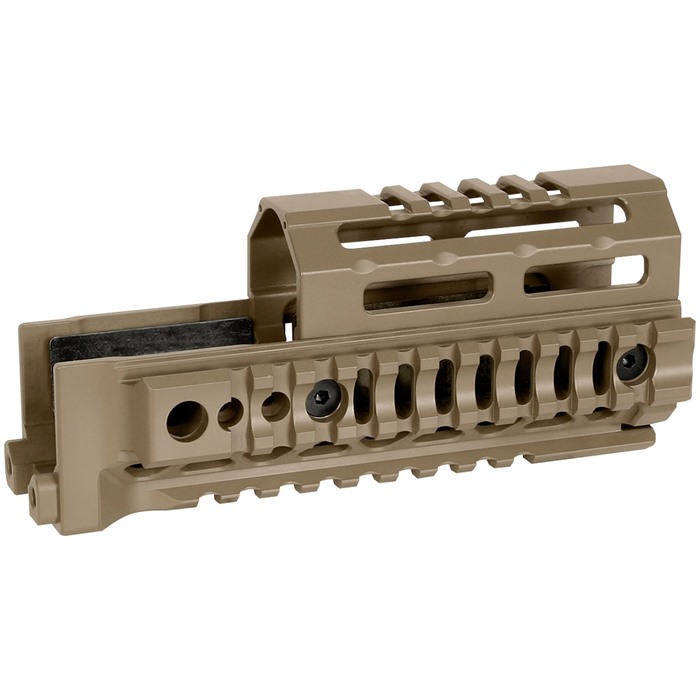 Midwest MI-AK-ALPHA-QR-6 6in Quad Rail Handguard, Magpul FDE, 9.3oz - View 2