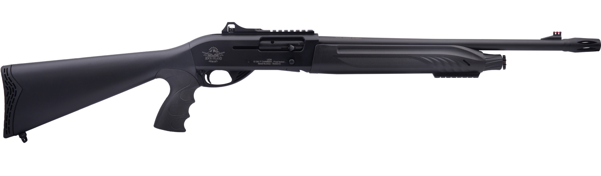 Rock Island X4 Lion Tactical 12 Gauge 18.5 in Black 4 + 1 Semi-Auto - View 2