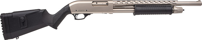 ROCK ISLAND ARMORY All Gens 12Ga 18.5in 5rd Nickel Pump-Action Shotgun AGM5 - View 2