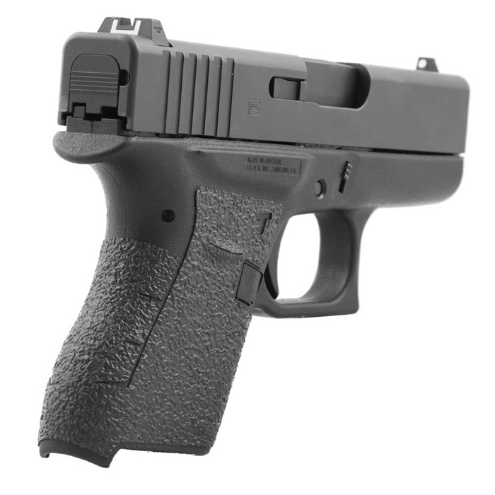 Talon Grips 100R Adhesive Grip for Glock 43 Black Textured Rubber - View 2