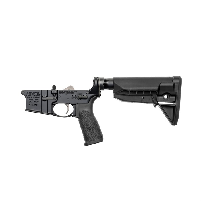 Bravo Company LRG-RMS-STK-MOD-0-SPMD-BLK AR-15 Lower 5.56mm Anodized - View 2