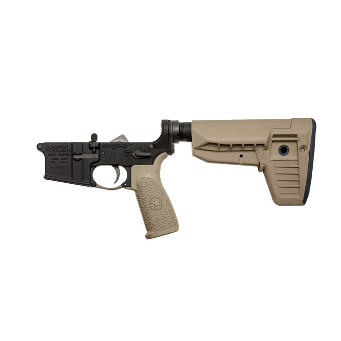 Bravo Company LRG-RMS-STK-MOD-1-SPMD-FDE AR-15 Lower, MK2 RMS, FDE Stock - View 2