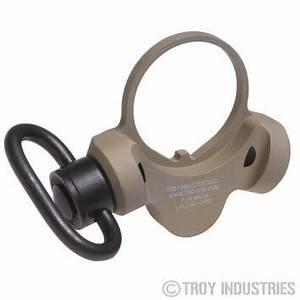 Troy SMOU-M4S-00FT-00 OEM Sling Mount FDE Ambidextrous QD Swivel - View 2