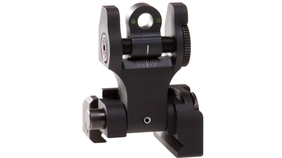 Troy SSIGFBSRTBT00 Tritium Rear Folding BattleSight Black Anodized AR-15 - View 2