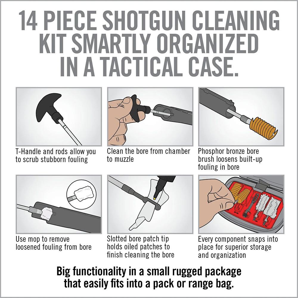 Real Avid AVGCK310S Gun Boss Shotgun Cleaning Kit 12/20 Gauge 14-Piece - View 2