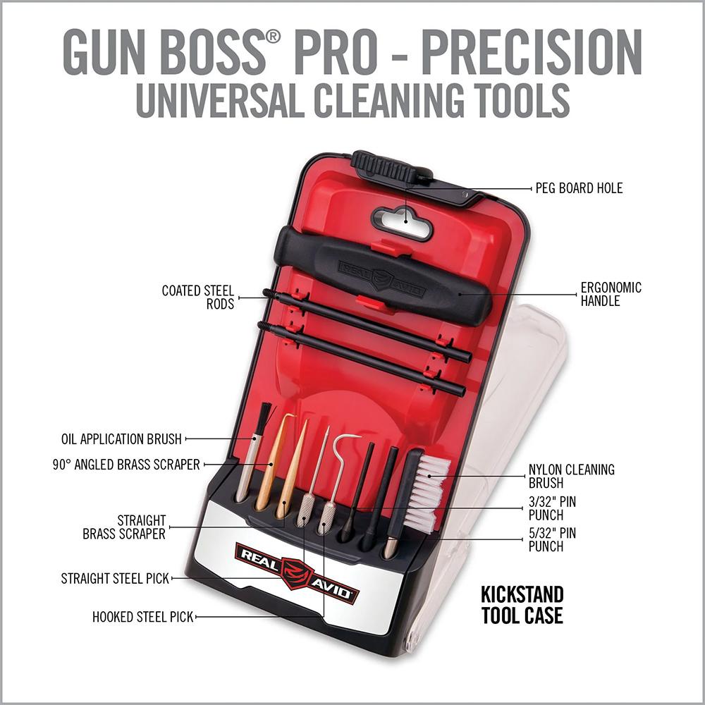 Real Avid Gun Boss Pro-Precision Cleaning Kit: High-Performance, Impact-Resistant, Ergonomic Design AVGBPROPCT - View 2