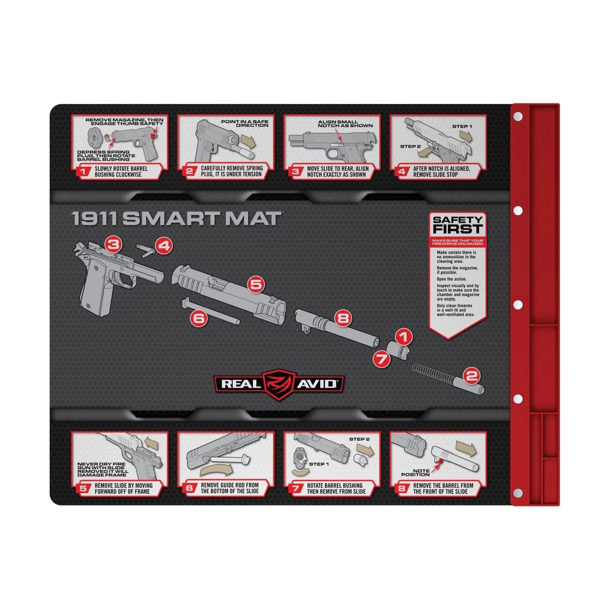 Real Avid AV1911SM 1911 Smart Mat 19"x16" Black/Red with Parts Tray - View 2