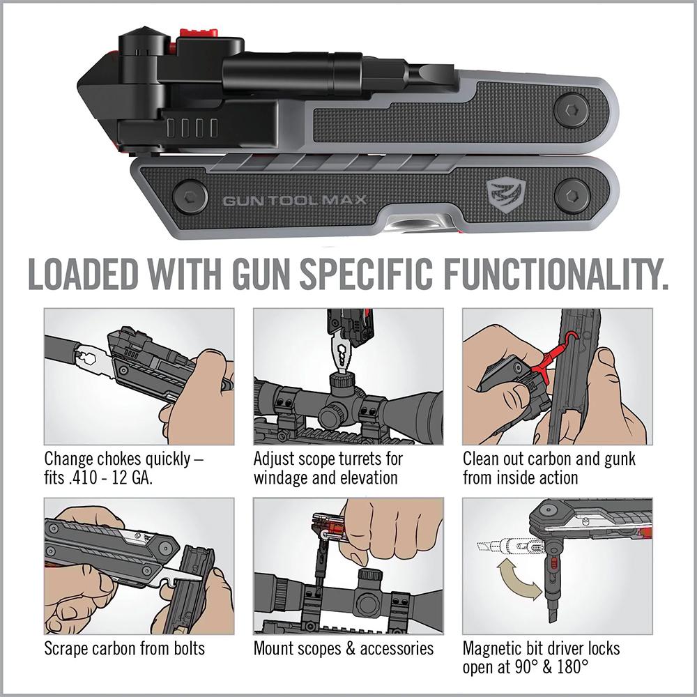 Real Avid AVGTMAX Gun Tool Max 3.25" 440C SS Blade G10 Handle Black - View 2
