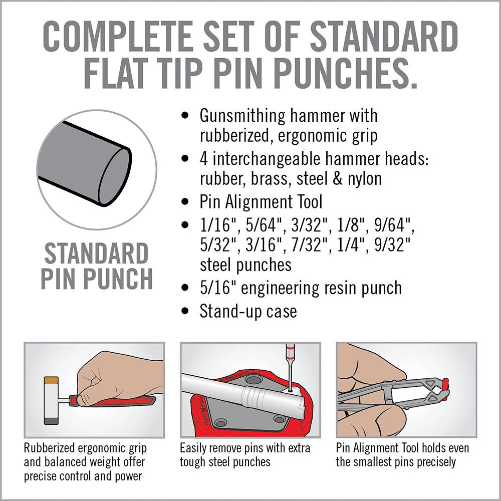 Real Avid AVHPS Accu-Punch Set Steel Punches Ergonomic Hammer - View 2