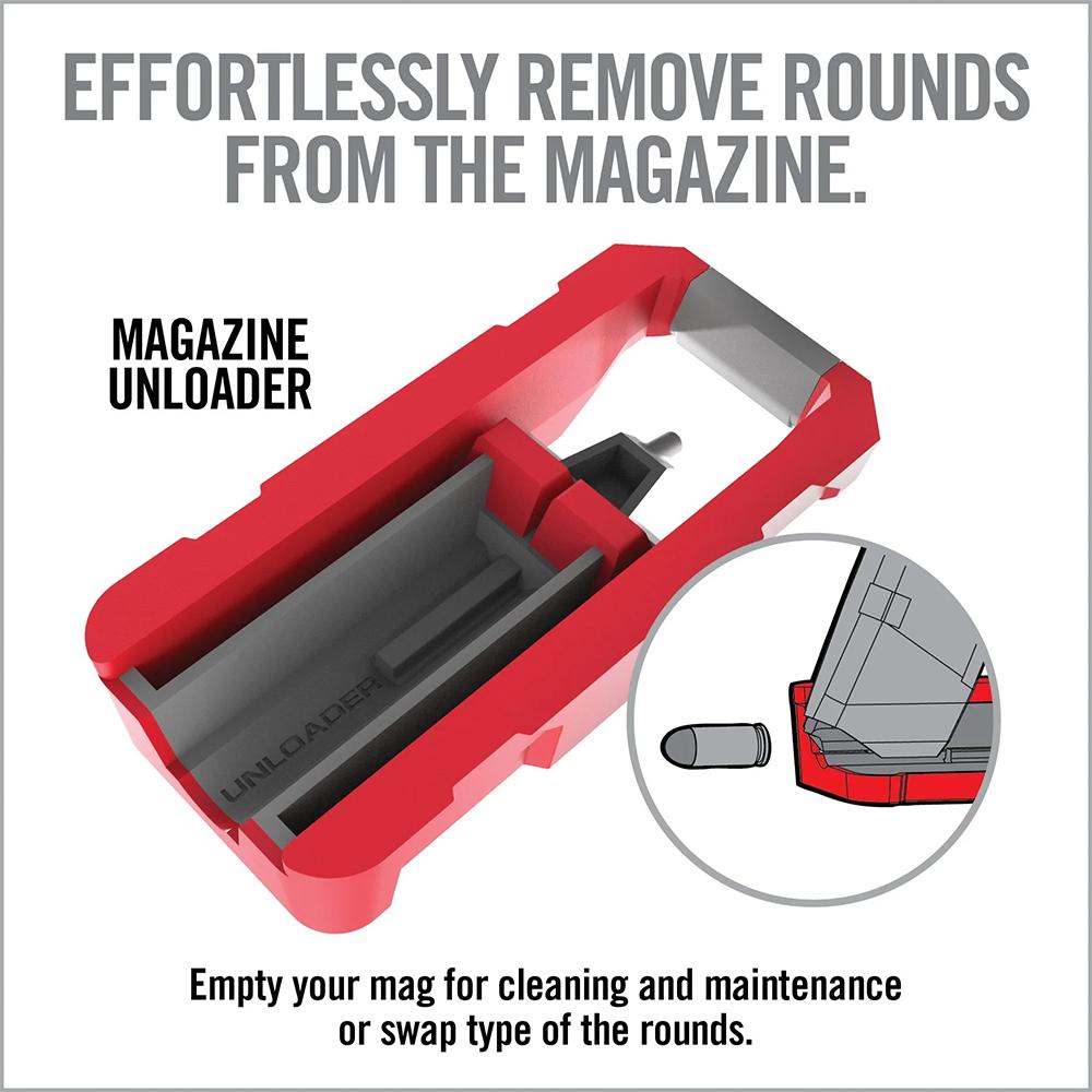 Real Avid AVGLOCKMT Smart Mag Tool for Glock, Gray/Red Plastic - View 2