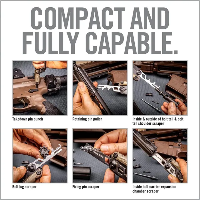 Real Avid AVGTCORAR Core Gun Tool AR15 Olive/Black Stainless Steel - View 2
