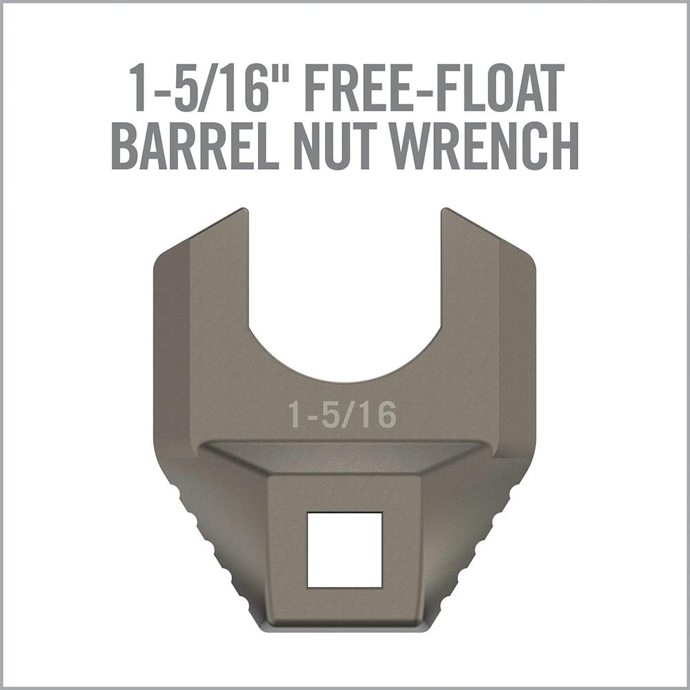 Real Avid Master-Fit 1-5/16 Stainless Steel Wrench: Free-Float Barrel Nut, Titanium Finish, AR-15 Model - View 2