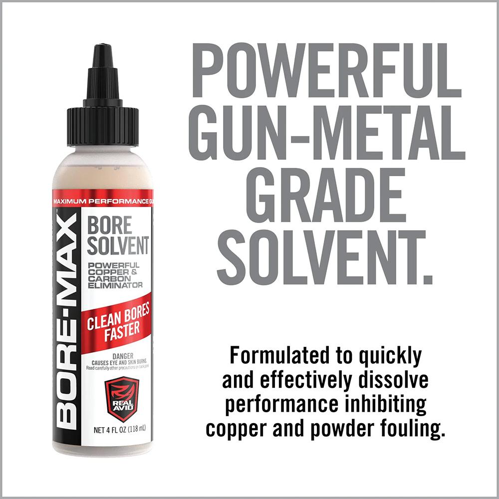 Real Avid AVBMBS4L Bore-Max Solvent Removes Carbon, Powder, Lead, Plastic Fouling 4 oz Bottle - View 2