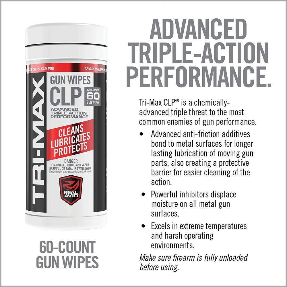 Real AVID/REVO TRI-MAX CLP 60 CT Canister Gun Wipes (AVCLPW-C60) - View 2
