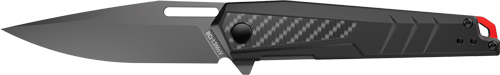 Real Avid AVRAV5 3.40" Drop Point Titanium Blade Knife, Black Handle - View 2