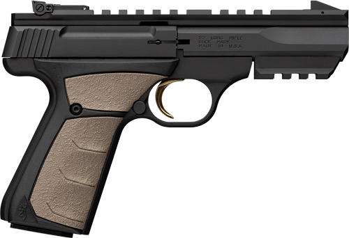 Browning 051601490 Buck Mark 22LR Pistol 10+1 Black/FDE UFX Grip - View 2