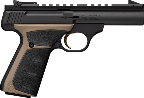 Browning 051604490 Buck Mark 22LR 10+1 FDE/Black UFX Grips 4" Barrel - View 2