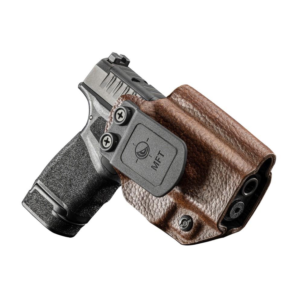MFT H3-SFD-1-BR1 Leather Hybrid Holster IWB/OWB Ambidextrous Brown - View 2
