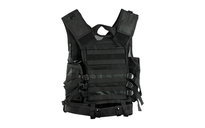 NcStar CTV2916B Tactical Vest Black Med-2XL PVC/Mesh Adjustable - View 2