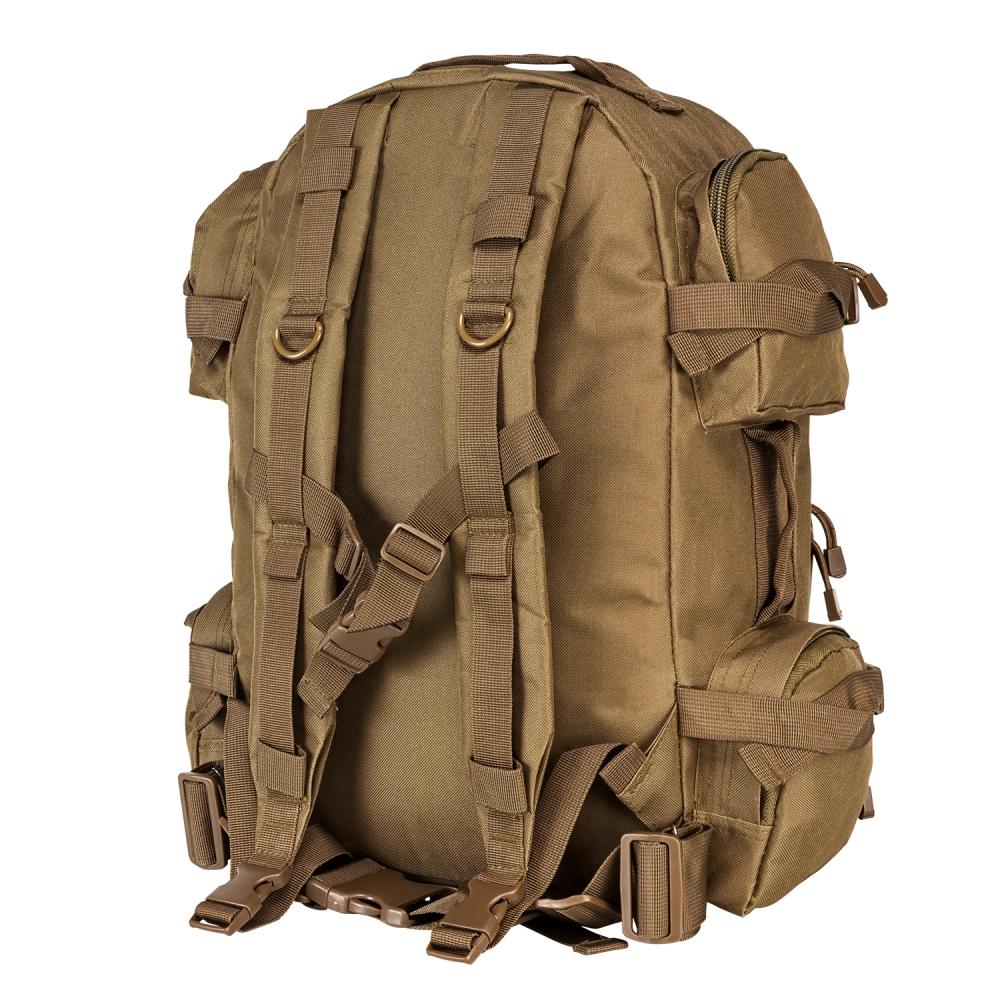 NcStar CBT2911 Tactical Backpack, 18"x12"x6", Nylon, Tan, MOLLE, Hydration - View 2