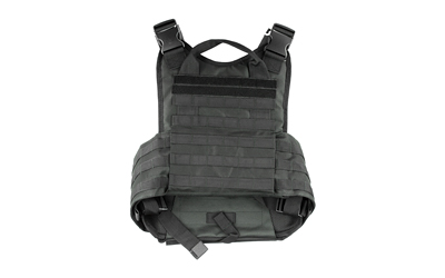 NcStar CVPCV2924B Plate Carrier Vest, Nylon, Black, M-2XL, PALS/MOLLE - View 2