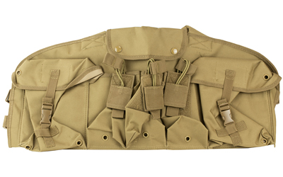 NcStar CVAKCR2921T AK Chest Rig Tan, Holds 6 AK Mags, Nylon, Belly Pouch - View 2