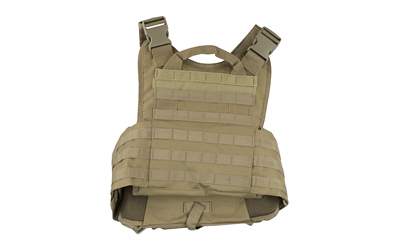 NcSTAR CVPCV2924T Plate Carrier Vest, Tan Nylon, M-2XL, PALS/MOLLE - View 2
