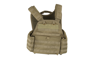 NcSTAR CVPCV2924T Plate Carrier Vest, Tan Nylon, M-2XL, PALS/MOLLE - View 3