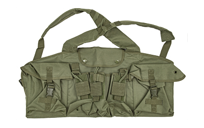 NcStar CVAKCR2921G AK Chest Rig, Green, Ambidextrous, Holds 6 Mags, Nylon - View 2