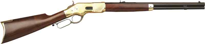 Cimarron CA221 1866 Yellowboy Short Rifle .38 Special 20" Brass Receiver - View 2
