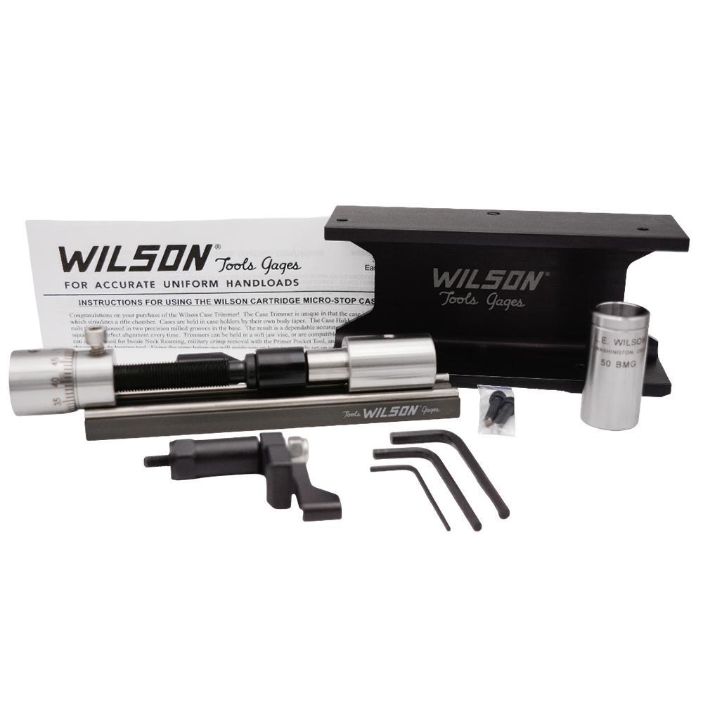 Wilson Stainless Case Trimmer Kit with Micro-Adjust Stop .50 Cal wtih 50 BMG Case Holder - View 2