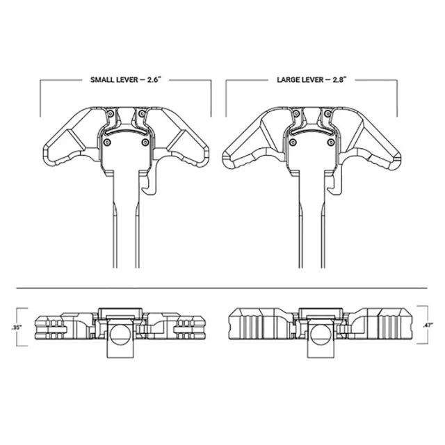 Aero Precision APRA700101C AR15 BREACH Charging Handle Large Lever Black - View 2