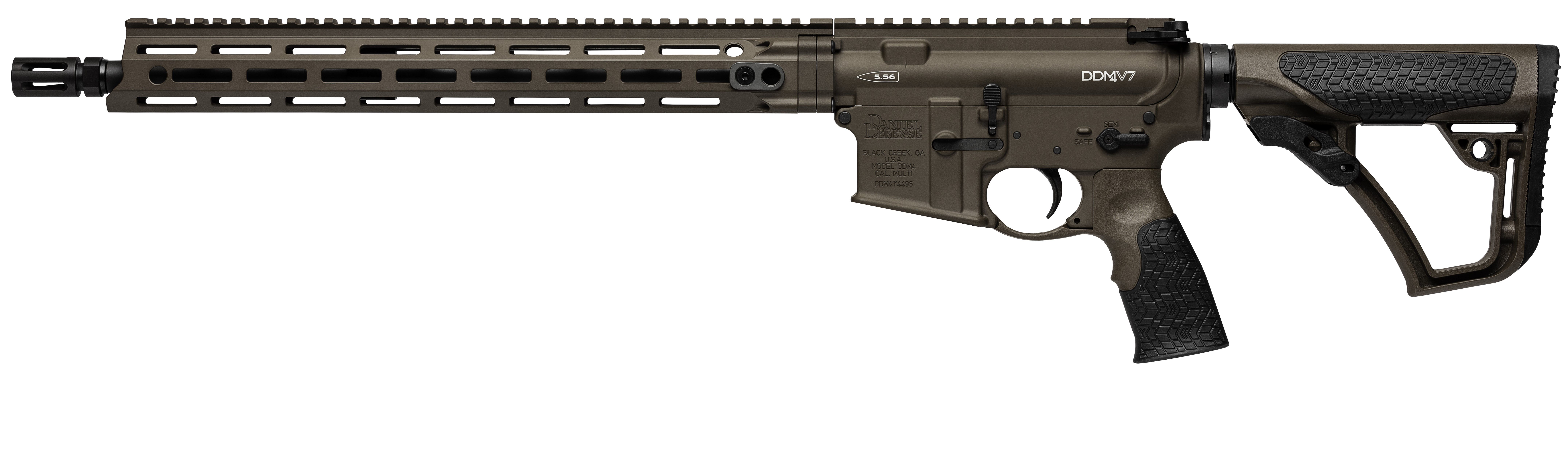 Daniel Defense 02-128-02338-055 DDM4 V7 16" 223/5.56 Rifle Milspec+ Brown - View 2
