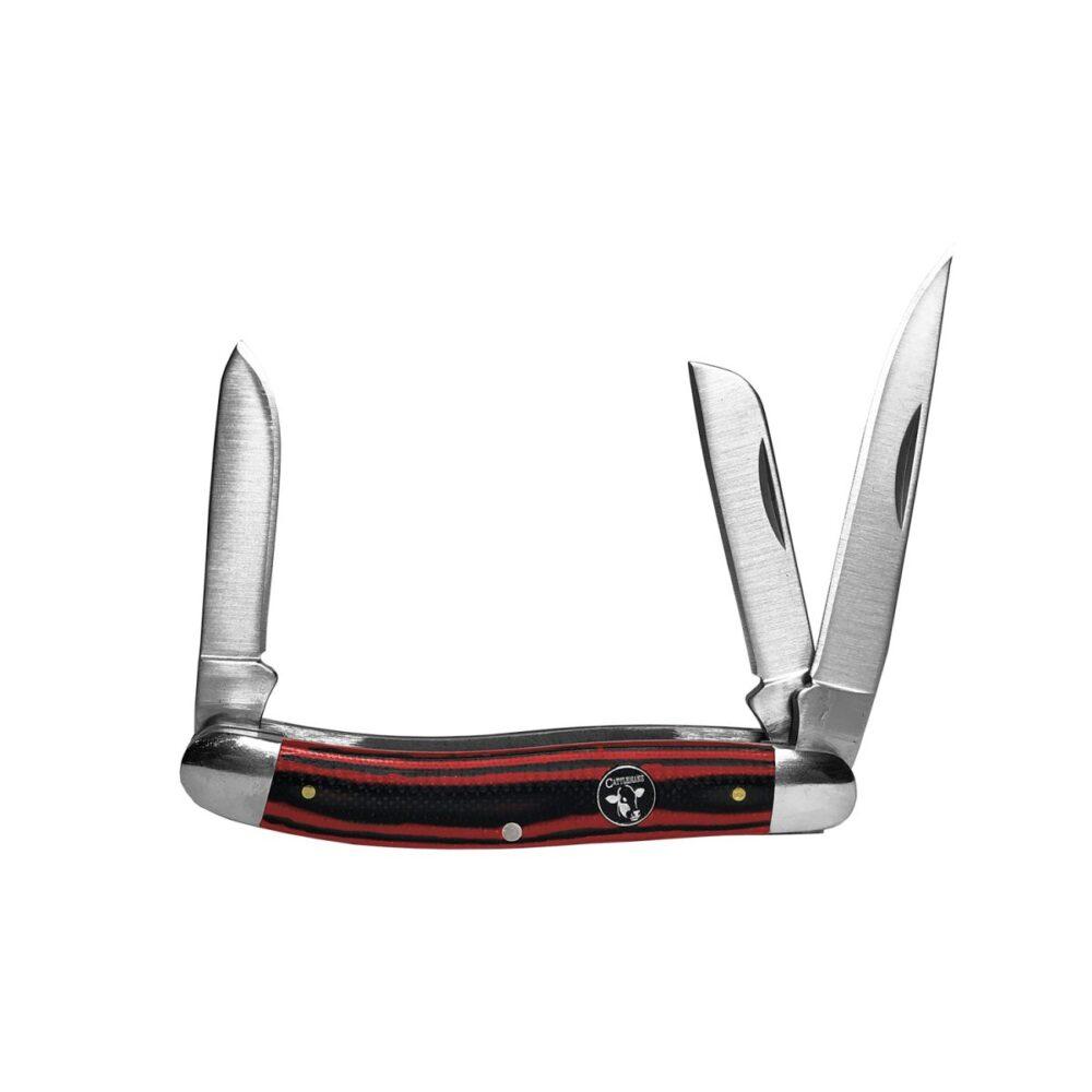 ABKT Cattleman Stockman Cowhand Series Knife 3 Blades Red - View 2