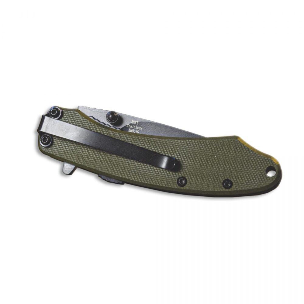 ABKT Elite Ember Folding Knife 2-3/4 Drop Point Blade Green - View 2