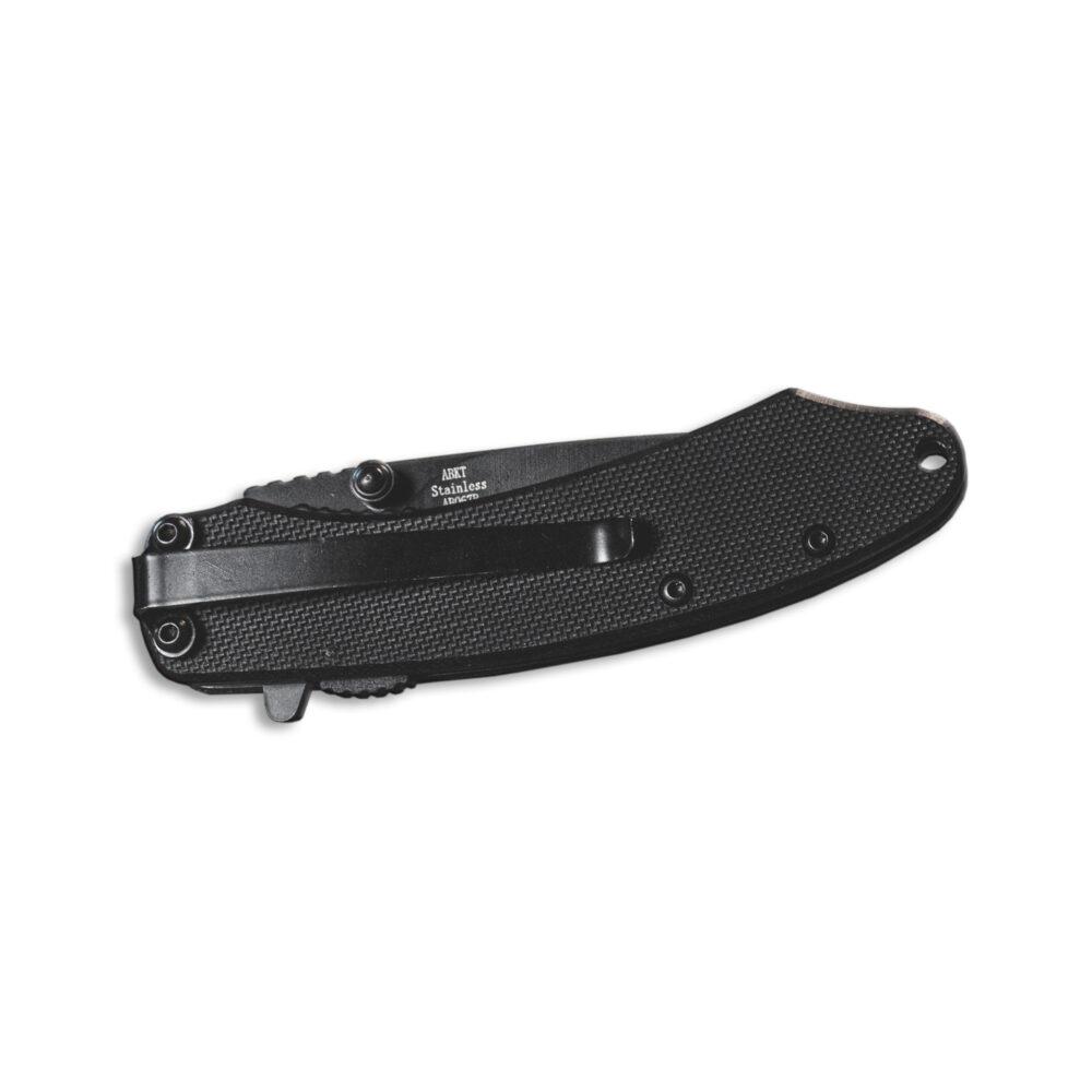 ABKT Elite Ember Folding Knife 2-3/4 Drop Point Blade Black - View 2