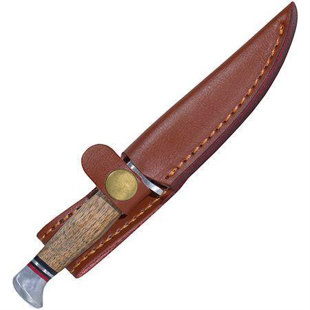 Roper RP0028ZW Deadwood Jr Fixed Blade 3.5" Zebra Wood Handle Knife - View 2
