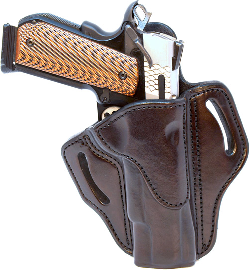 1791 Gunleather BH1-SBR-R Belt Holster Signature Brown RH OWB 1911 4"/5" - View 2