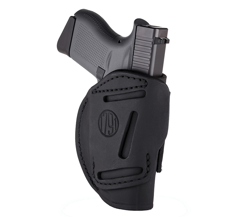 1791 Gunleather 4WH1SBLL 4-Way IWB/OWB 01 Stealth Black Leather Belt... - View 2