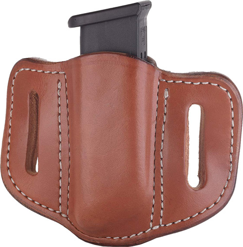 1791 Gunleather MAG12CBRA Single Mag Holster Brown Leather Belt Slide - View 2